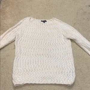 Light pink fuzzy sweater. Super comfy and soft